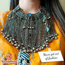 Load image into Gallery viewer, Vintage Boho Choker Necklace With Silver Bells