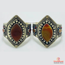 Load image into Gallery viewer, Vintage Boho Style Carnelian Stones Cuff Bracelet