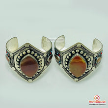 Load image into Gallery viewer, Vintage Boho Style Carnelian Stones Cuff Bracelet