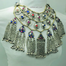 Load image into Gallery viewer, Vintage Choker Necklace With Long Bells and Earrings