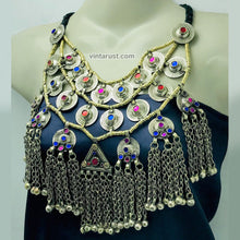 Load image into Gallery viewer, Vintage Choker Necklace With Long Bells and Earrings