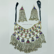 Load image into Gallery viewer, Vintage Choker Necklace With Long Bells and Earrings