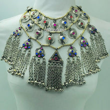 Load image into Gallery viewer, Vintage Choker Necklace With Long Bells and Earrings