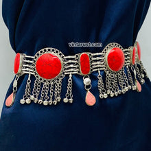 Load image into Gallery viewer, Vintage Coral Stone Belly Dance Belt