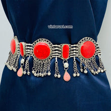 Load image into Gallery viewer, Vintage Coral Stone Belly Dance Belt