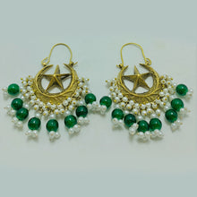 Load image into Gallery viewer, Vintage Hoop Style Earrings With Pearls