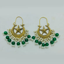 Load image into Gallery viewer, Vintage Hoop Style Earrings With Pearls