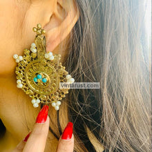 Load image into Gallery viewer, Vintage Huge Massive Hasli Earrings