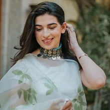 Load image into Gallery viewer, Vintage Kuchi Choker With Turquoise Beads and Coins