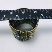 Load image into Gallery viewer, Vintage Kuchi Cuff Bracelet With Blue Glass Stones