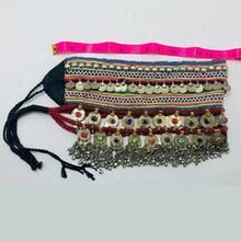 Load image into Gallery viewer, Vintage Belly Dance Belt With Coins and Glass Stones