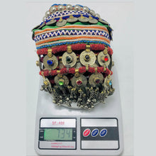 Load image into Gallery viewer, Vintage Belly Dance Belt With Coins and Glass Stones