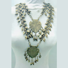 Load image into Gallery viewer, Vintage Kuchi Two Layered Bib Necklace