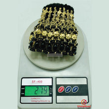 Load image into Gallery viewer, Vintage Massive Black Choker Necklace With Glass Stones and Coins