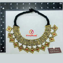 Load image into Gallery viewer, Vintage Multilayers Choker Necklace With Red  Glass Stones