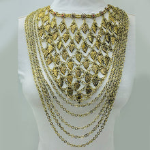 Load image into Gallery viewer, Vintage Oversized Multi Strands Bib Necklace