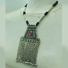 Load image into Gallery viewer, Vintage Pendant Middle Eastern Silver Necklace