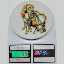 Load image into Gallery viewer, Vintage Kuchi Pendant Necklace With Beaded Chain