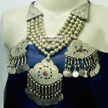 Load image into Gallery viewer, Vintage Silver Kuchi Necklace With Dangling Pendants