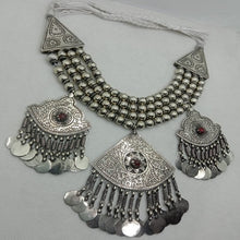 Load image into Gallery viewer, Vintage Silver Kuchi Necklace With Dangling Pendants