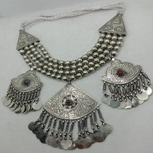 Load image into Gallery viewer, Vintage Silver Kuchi Necklace With Dangling Pendants