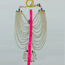 Load image into Gallery viewer, Vintage Silver Layered Bib Necklace
