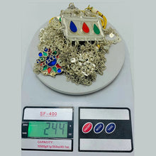 Load image into Gallery viewer, Vintage Silver Layered Bib Necklace