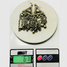 Load image into Gallery viewer, Vintage Silver Long Bells Earrings