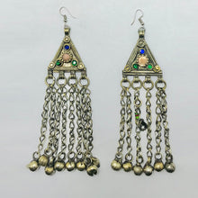 Load image into Gallery viewer, Vintage Silver Long Bells Earrings