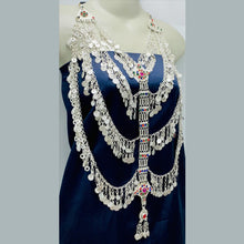 Load image into Gallery viewer, Vintage Silver Multilayers Massive Bib Necklace