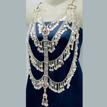 Load image into Gallery viewer, Vintage Silver Multilayers Massive Bib Necklace