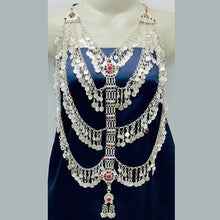 Load image into Gallery viewer, Vintage Silver Multilayers Massive Bib Necklace