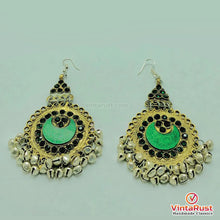 Load image into Gallery viewer, Vintage Style Green Afghan Kuchi Tribal Earrings