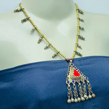 Load image into Gallery viewer, Vintage Triangular Amulet Style Pendant Necklace