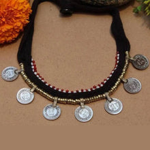 Load image into Gallery viewer, Vintage Tribal Coins Choker Necklace
