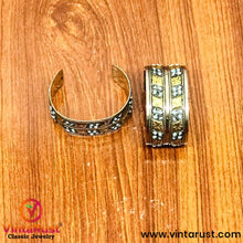 Load image into Gallery viewer, Vintage Tribal Cuff Bracelet With Turquoise Beads