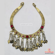 Load image into Gallery viewer, Vintage Tribal Red Stone Statement Choker Necklace