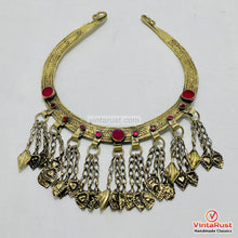 Load image into Gallery viewer, Vintage Tribal Red Stone Statement Choker Necklace