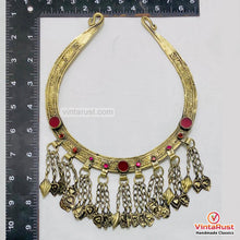 Load image into Gallery viewer, Vintage Tribal Red Stone Statement Choker Necklace