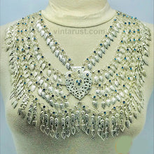 Load image into Gallery viewer, Vintage Tribal Silver Kuchi Massive Bib Necklace