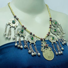 Load image into Gallery viewer, Vintage Turkmen Coin Pendant Necklace