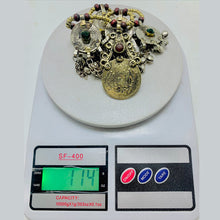 Load image into Gallery viewer, Vintage Turkmen Coin Pendant Necklace