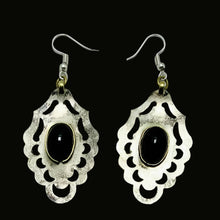 Load image into Gallery viewer, Vintage Turkmen Earrings With Black Onyx