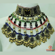 Load image into Gallery viewer, Afghan Big Statement Choker Necklace