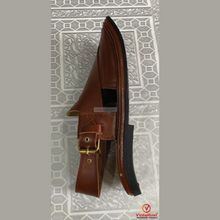 Load image into Gallery viewer, Authentic Shinny Brown Leather Peshawari Chappal