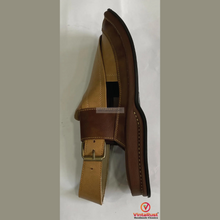 Load image into Gallery viewer, Handcrafted Two-Tone Peshawari Chappal