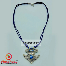 Load image into Gallery viewer, Handmade Tribal Chain Lapis Lazuli Necklace