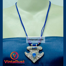 Load image into Gallery viewer, Handmade Tribal Chain Lapis Lazuli Necklace