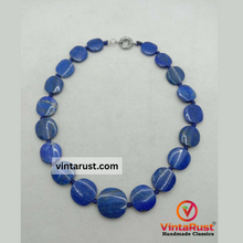 Load image into Gallery viewer, Lapis Lazuli Beaded Stone Choker Necklace