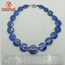 Load image into Gallery viewer, Lapis Lazuli Beaded Stone Choker Necklace